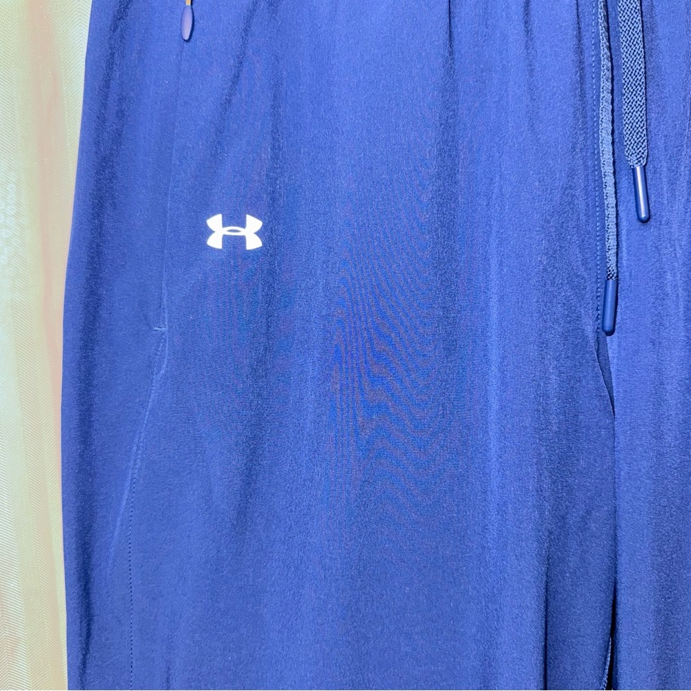 Under Armour Women's Blue Joggers with Yellow Zippers size Large - Picture 4 of 11